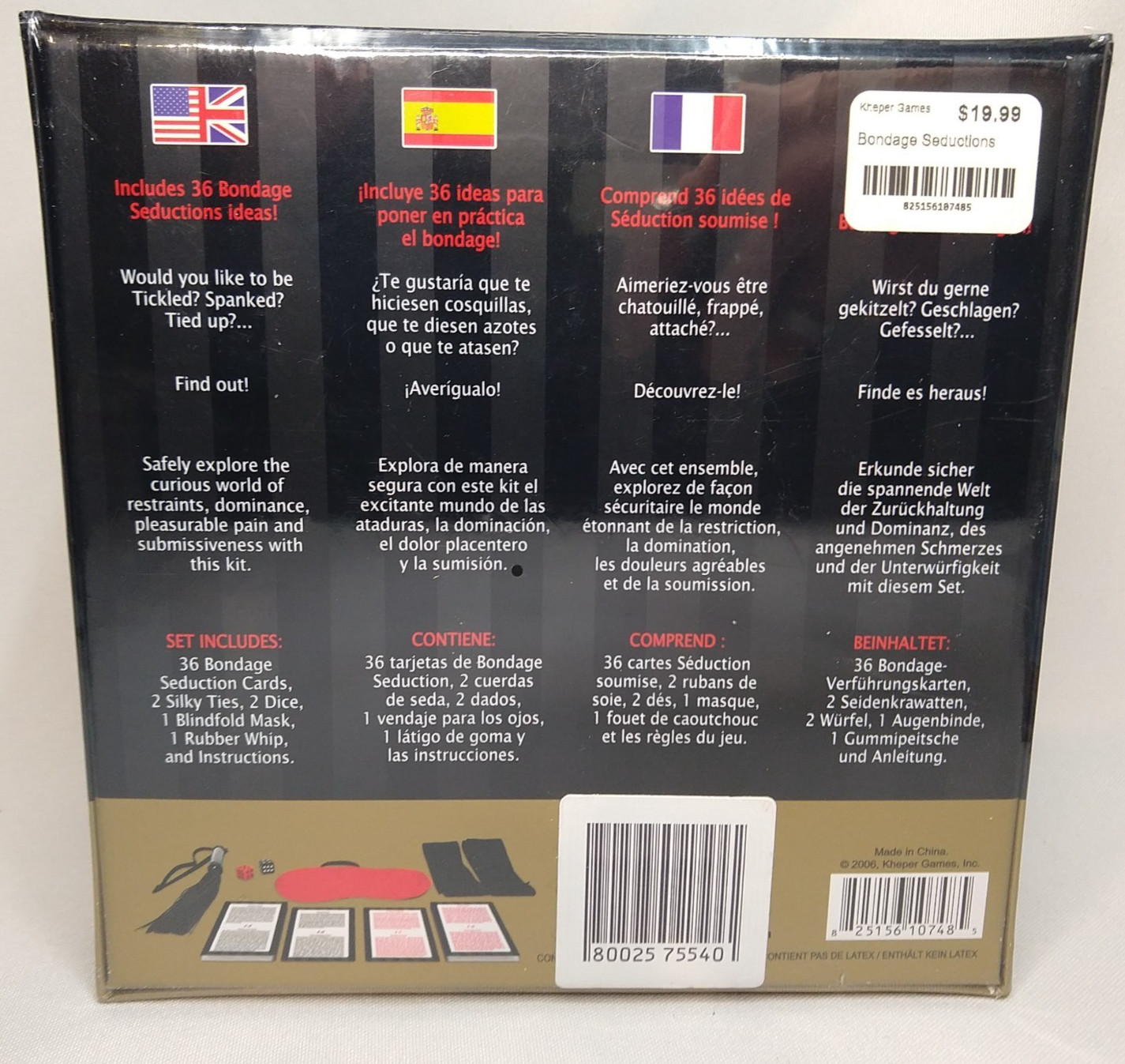 BONDAGE Seductions Game 2006 Kheper Factory Sealed New