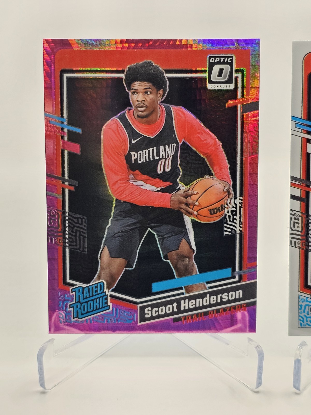 2023-24 Donruss Optic Hyper Pink #239 Scoot Henderson RR RC (2 Cards)