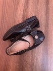 Cathy Marie Black Glitter Bow Mary Jane Flats Hook & Loop Round Toe Girls 9 — photo 2