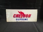 Vintage Chevron Supreme Gas Station Dispenser Sign