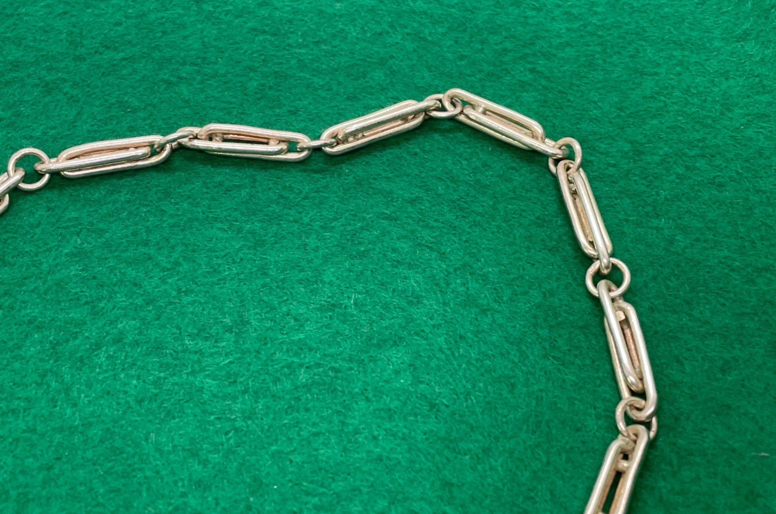 SOLID STERLING SILVER TROMBONE LINK NECKLACE 51.2… - image 4