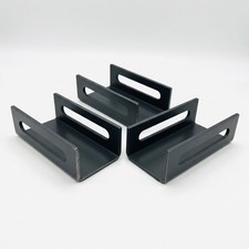3 Pack Heavy Duty Steel Channel Mounting Bracket Slotted C-Channel 4 Inch