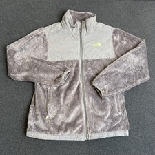 The North Face Jacket Girls XL 18 Gray High Pile Fleece Full Zip Warm Soft