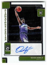 2022 Panini Donruss Optic Ochai Agbaji Signature Series #SS-OCA RC Auto Jazz