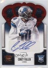 2013 Crown Royale Retail Red Die-Cut Signatures 42/49 Corey Fuller #122 Auto 2a6