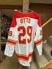 Joel Otto Signed Custom Jersey Hockey Calgary Flames XL AUTO