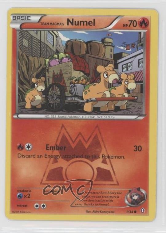 Team Magma's Numel Pokémon XY Double Crisis #1