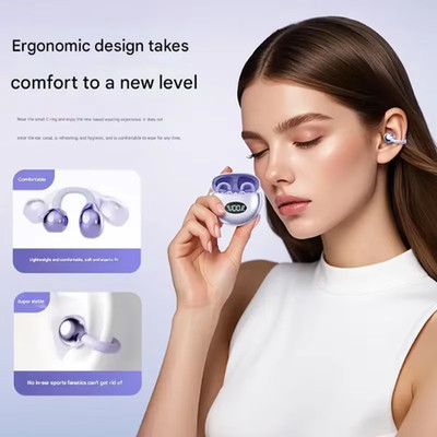 Wireless Clip On Earbuds Bluetooth 5.4 Open Ear Kopfhörer für Android