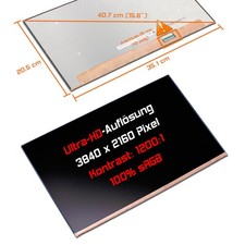 15,6 3840x2160 4K UHD LED Ersatz Display matt...