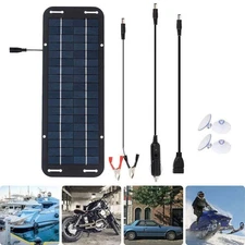 30W Solar Panel 12V Trickle Charger Battery Charger Kit Maintainer Boat Car RV