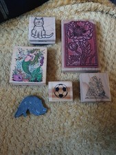 Cardmaking Mixed Joblot Rubber Stamps.