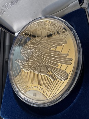 1996 Giant Half-Pound Golden Eagle 8oz. COA - .999 Silver Layered