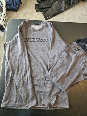 Klim 2.0 Top (XL) & Bottom (L) Base Layer Set Heather Gray
