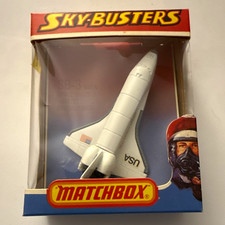 Matchbox Sky-Busters Raider USA Space Shuttle Diecast White/Black In Box