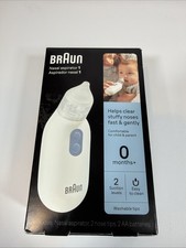 Braun Nasal Aspirator 1   Baby Nasal Suction   New   Includes 2 Tips  Batteries
