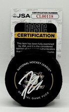 Frank Vatrano signed Anaheim Ducks Official Game Puck autographed JSA COA