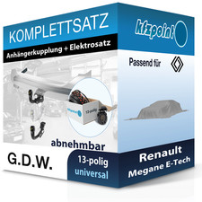 Für Renault Megane E-Tech 21- G.D.W. Anhängerkupplung abnehmbar + 13polig E-Satz