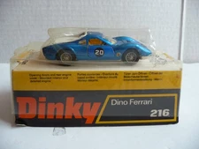 Vintage 1970'S Dinky Die Cast Ferrari Dino Model No. 216 Made in England