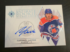 RAPHAEL LAVOIE 2023-24 UPPER DECK ULTIMATE ROOKIE SIGNATURES ON CARD AUTO SP RC. rookie card picture