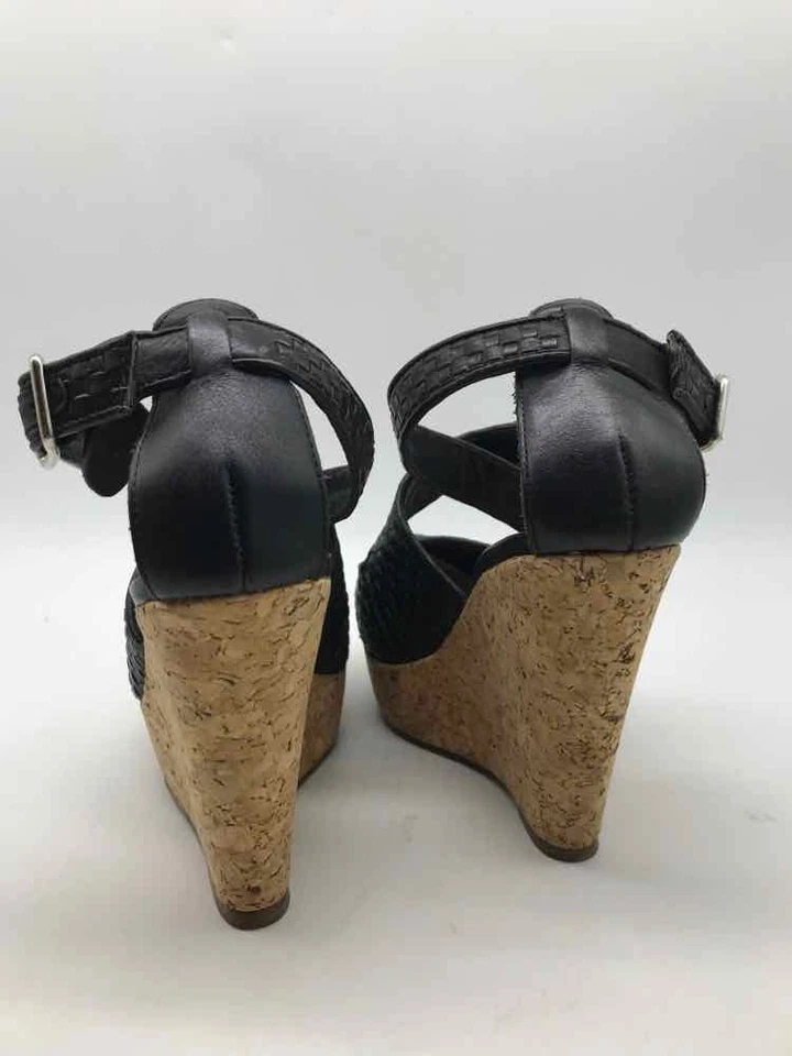 Sandalias de cuña Loeffler Randall negras talla 7,5 usadas Foto 3 de 4