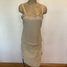 Alex Evenings size 8 beige glitter short dress