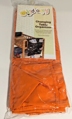 O-Kid-Okey Orange Changing Table Organizer Multi Pockets Easy To Hang NEW