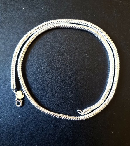 WHOLESALE 925 STERLIN6G SILVER FIL 18" 4MM WIDE SNAKE NECKLACE & FREE GIFTBOX. - Picture 2 of 9