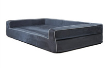 Bully Bed Orthopedic 3 Sided Dog Bed With Bolsters XXL - 60"x48"x7" Gray