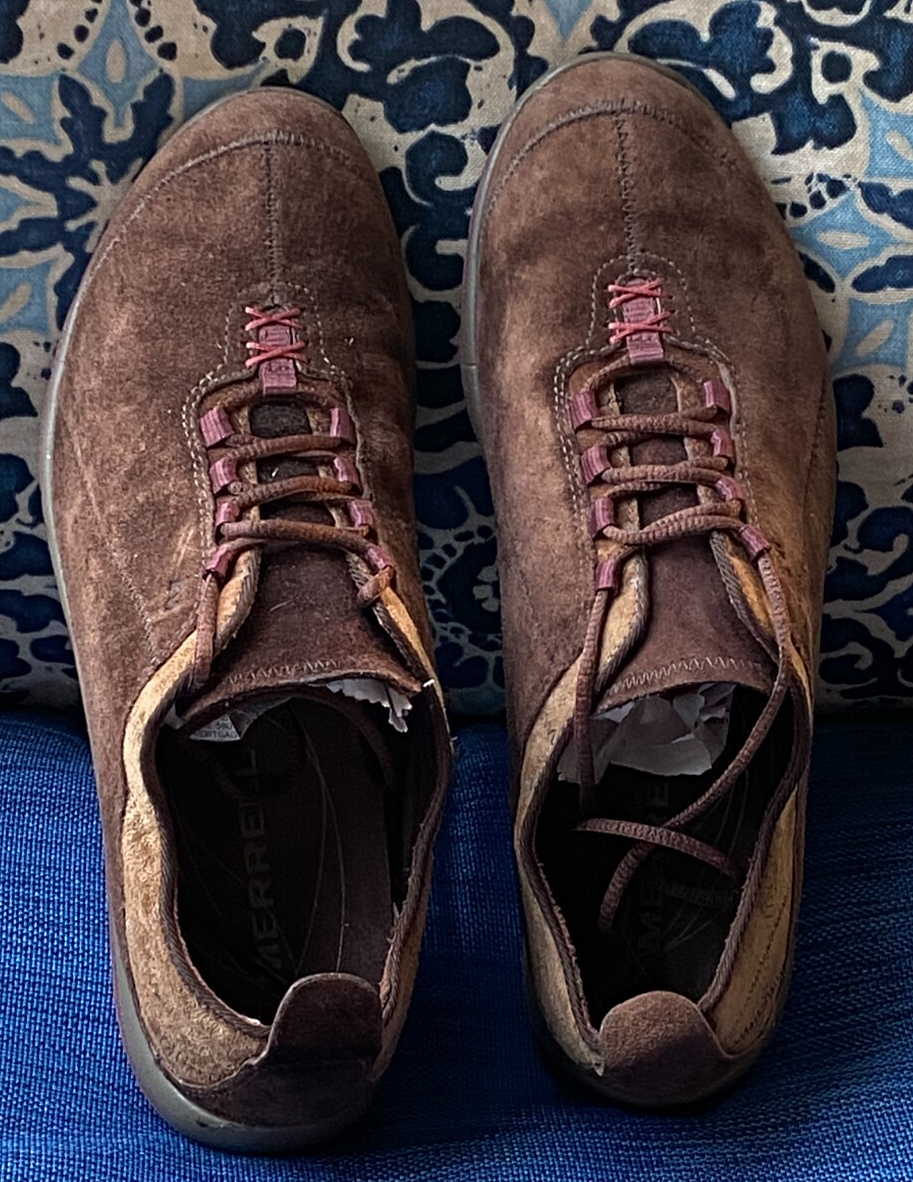 !WOW! Scarpe vintage donna taglia 8 MERRELL ellisse caffè chicco camoscio marrone