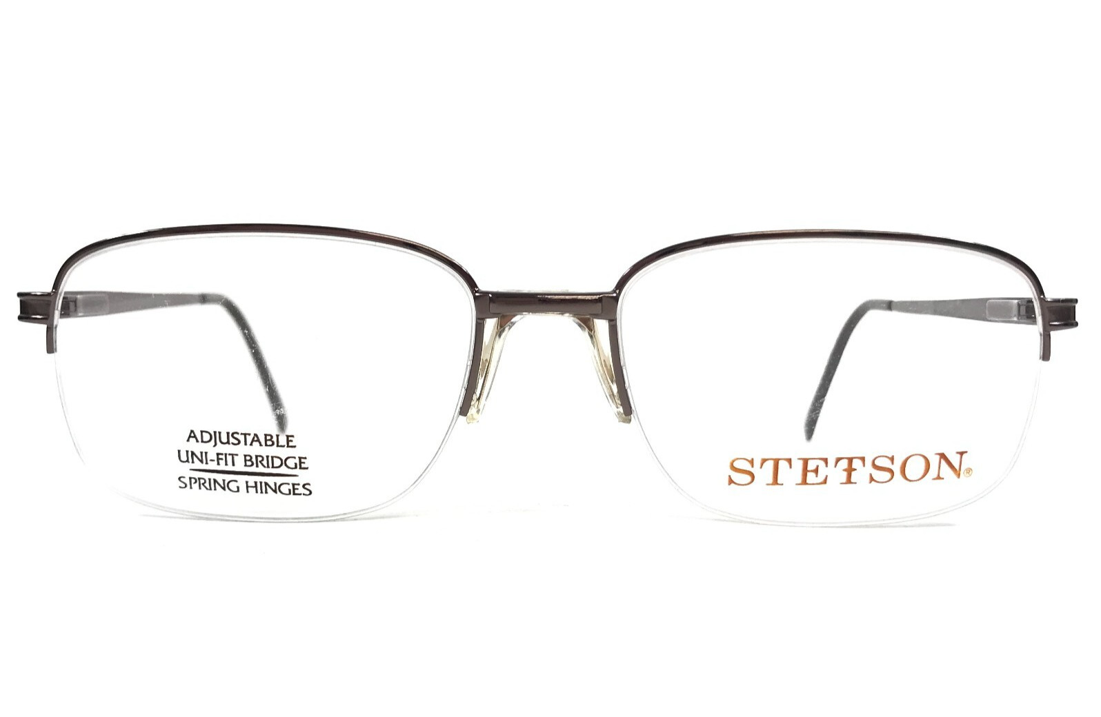 Оправа для очков Stetson 337 097 Коричневая прямоугольная полуободка 56-18-145