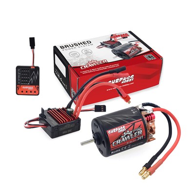 SURPASS 5-Slot 16T 540 Brushed Motor+60A ESC+LED Program Card fr 1/10 RC Crawler