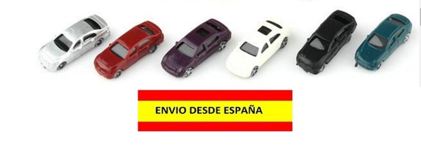 TRENES ESCALA N 5 COCHES AUTOMOVILES EN ESCALA N BIEN ACABADOS 5 PIEZAS 1:150