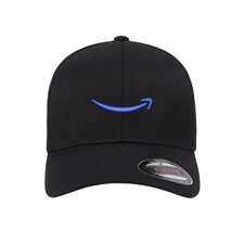 Blue Smile Logo Embroidered Flexfit Fitted Ball Cap
