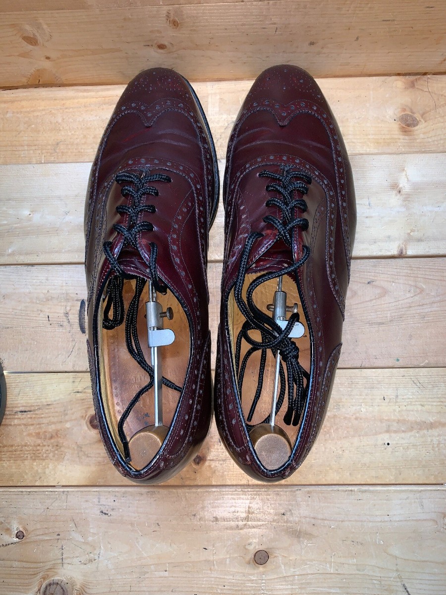 JOHNSTON & MURPHY ARISTOCRAFT WING TIP LEATHER OXFORD US11 D MADE
