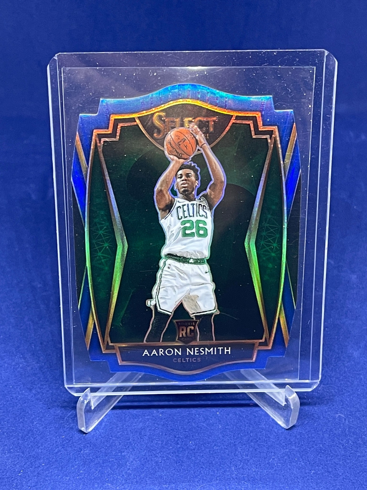 AARON NESMITH 2020-21 PANINI SELECT PREMIER LEVEL DIE CUT BLUE PRIZM RC #D 5/249