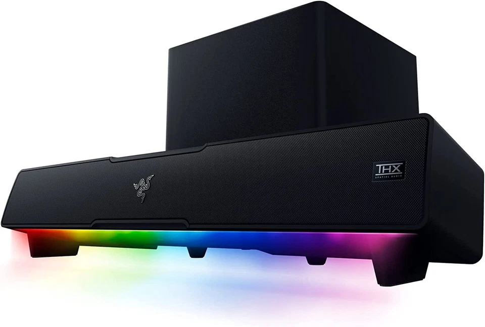 Razer Leviathan V2 Gaming Soundbar + Subwoofer 2.1 Surround BT USB RGB for PC EU