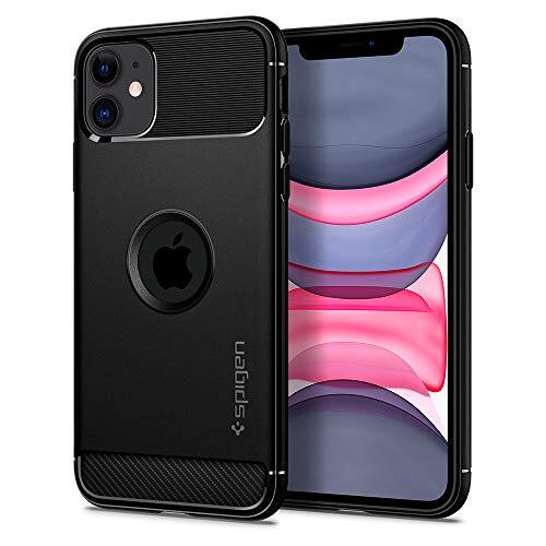Spigen Cover Rugged Armor Compatibile con iPhone 11 - Nero