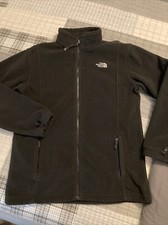 The North Face Full Zip Fleece Jacket, Boys XL, Black, Mock Neck, Logo