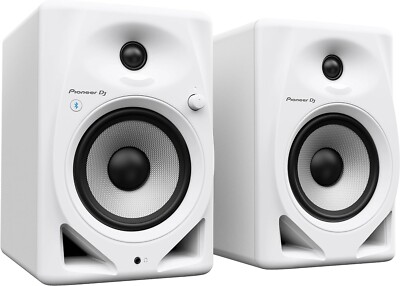 Pioneer DJ DM-50D-BT White Powered Studio Monitor Active Speaker Pair +Bluetooth