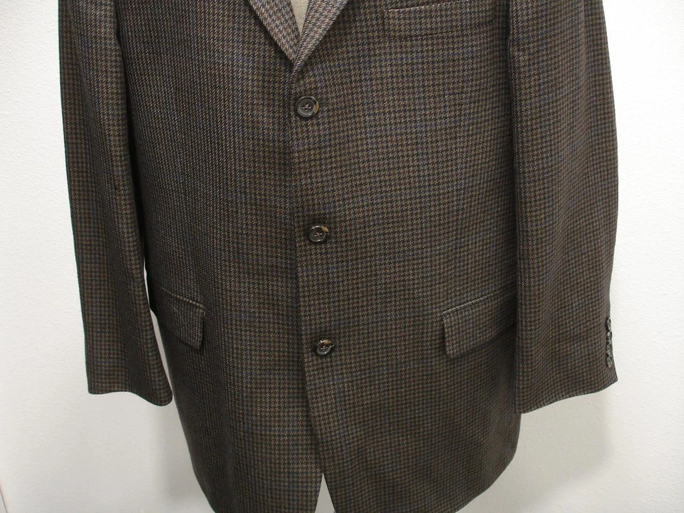 Blazer Burberry 44R Bond Street de lana de 3 botones a cuadros hecho en unión para hombre EE. UU. Foto 3 de 4