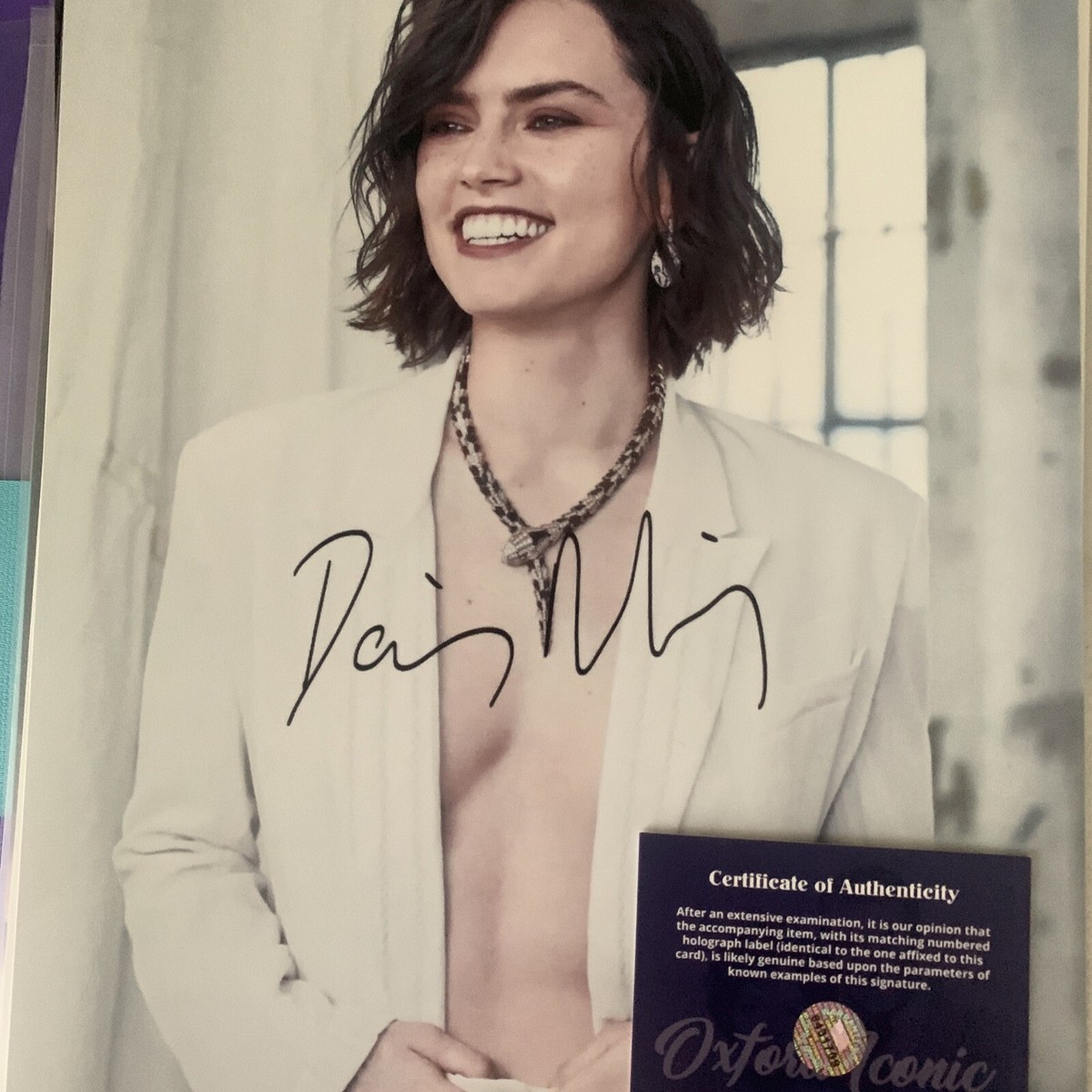 Daisy Ridley Star Wars Actress Signed Photo Reprint Set (No
