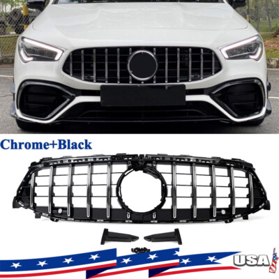 Chrome Black GT Panamericana Grille Grill For Mercedes W118 CLA200