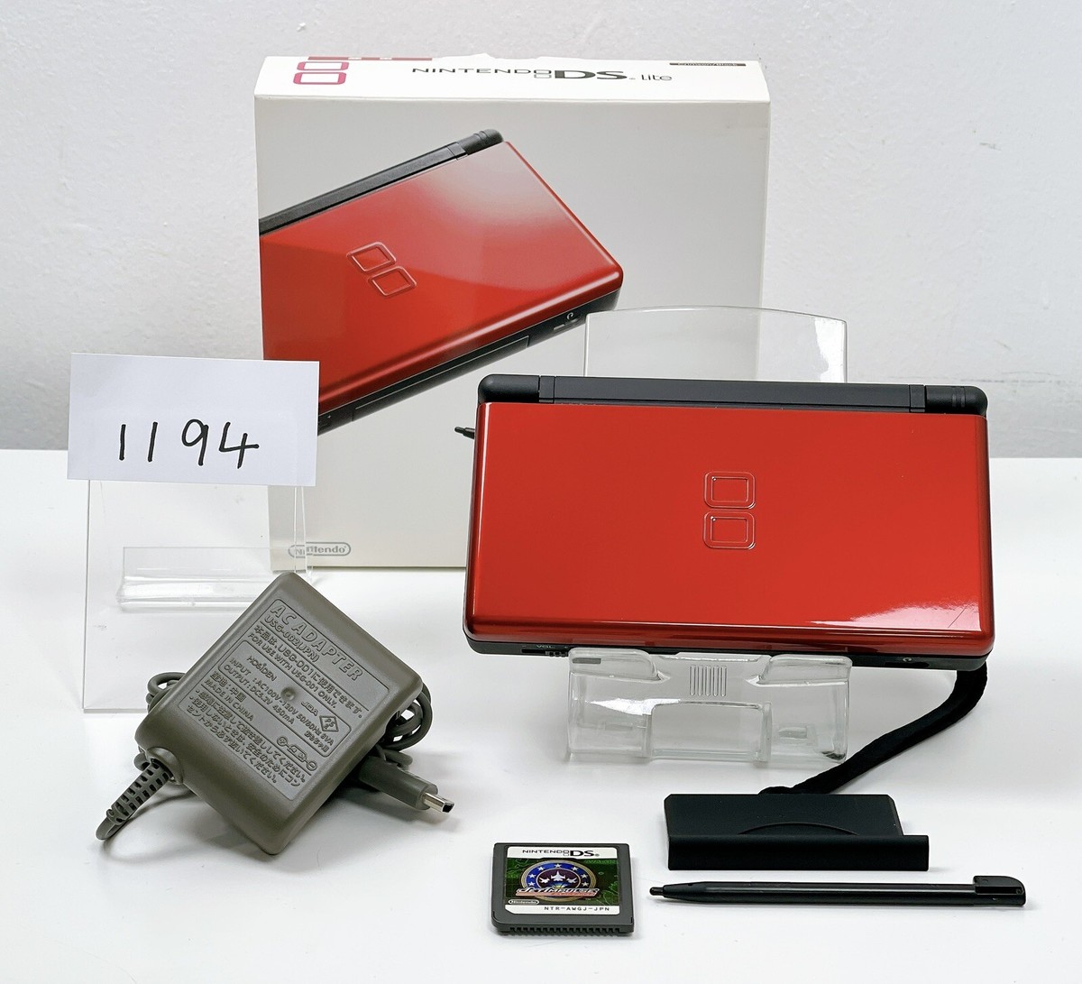 DS Lite crimson black Nintendo Console boxed USG-001 w