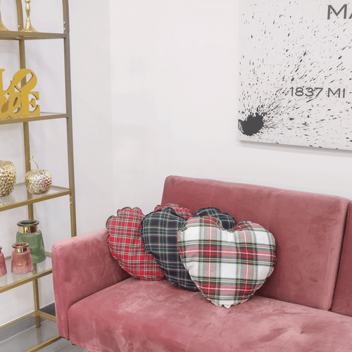 Cuscino Tartan Cuore - Imagen 2 de 3