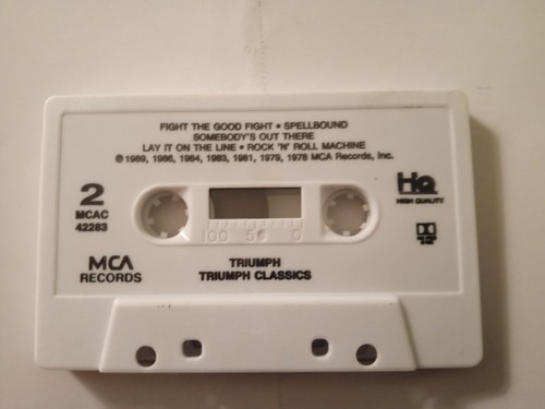 Triumph Classics Cassette 1989 with Lay it on the Line, Fight the Good Fight - Picture 4 of 5