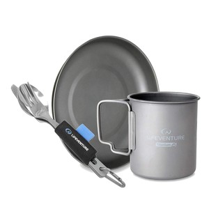 Black Enamel Camping Food Set Mug Bowl Plate Cup Hiking Festival Fishing Dining