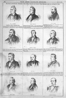 Harpers Ferry Insurrection - Portraits of Trial People -Prisoners Going to Trial