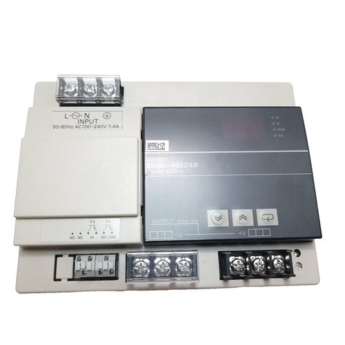 Omron S8VS-48024B Power Supply 100-240VAC 7.4A In, 24VDC 20A Out - 第 1/8 張圖片