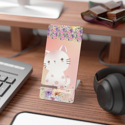 Floral Cat Smartphone Stand - 第 5/5 張圖片