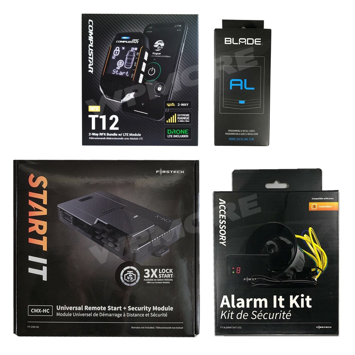Compustar RFX-2WT12-SS + FT-CMX-HC StartIT+ FT-ALARMIT-KIT + Blade